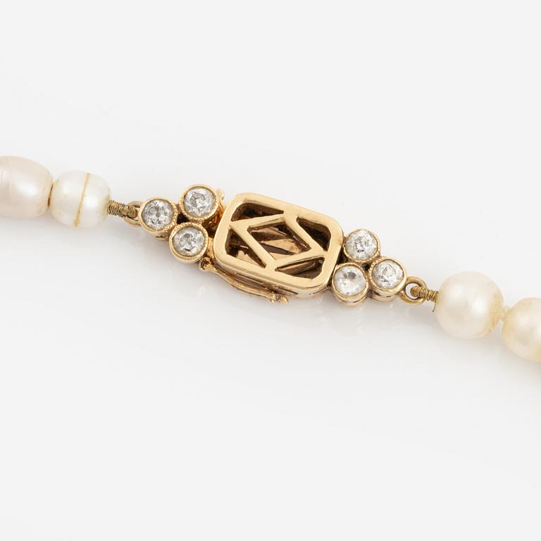 A pearl necklace.