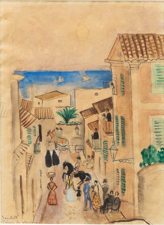 Gösta Sandels, Förstudie till Gata, Palma de Mallorca.