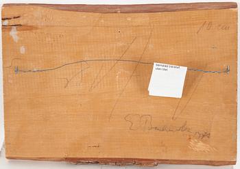 ERICH BUCHHOLZ, wooden relief, signed and dated 1972 on verso.