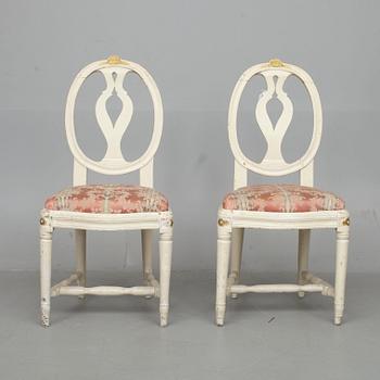 STOLAR, ett par, gustaviansk, 1700-tal.