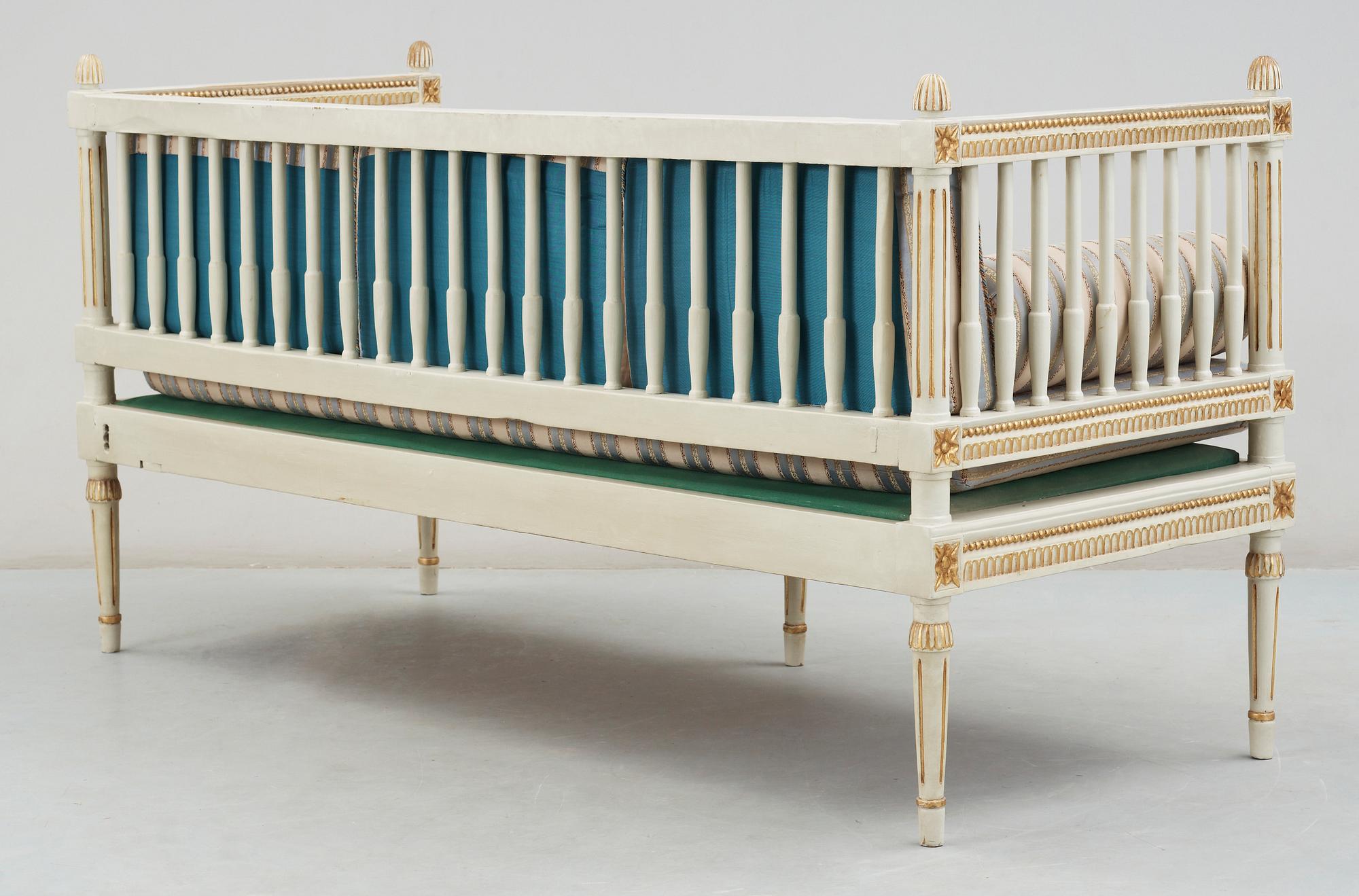 SOFFA, gustaviansk, omkring 1800-talets mitt.