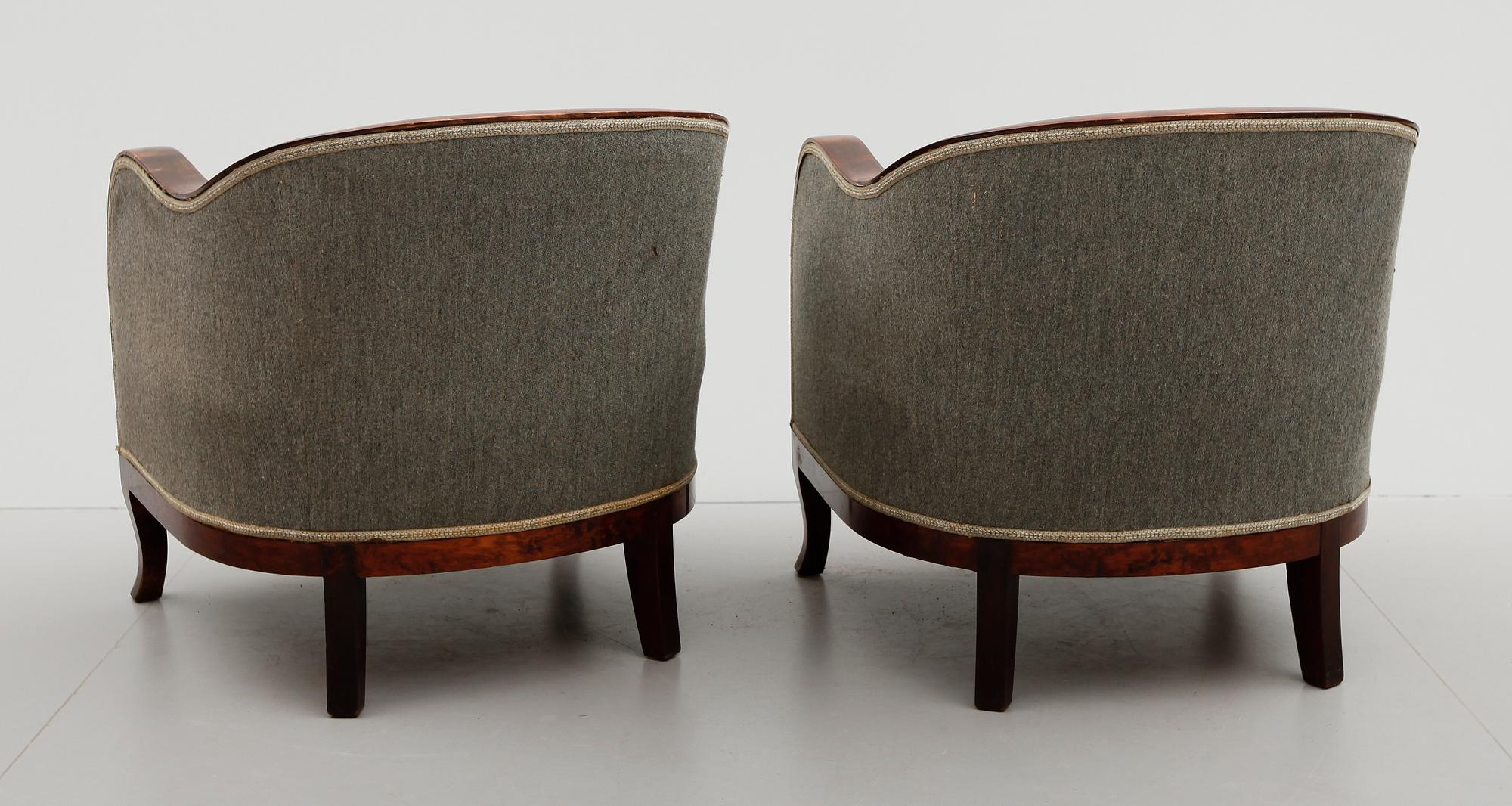 FÅTÖLJER, 1 par, 1930-/40 -tal.