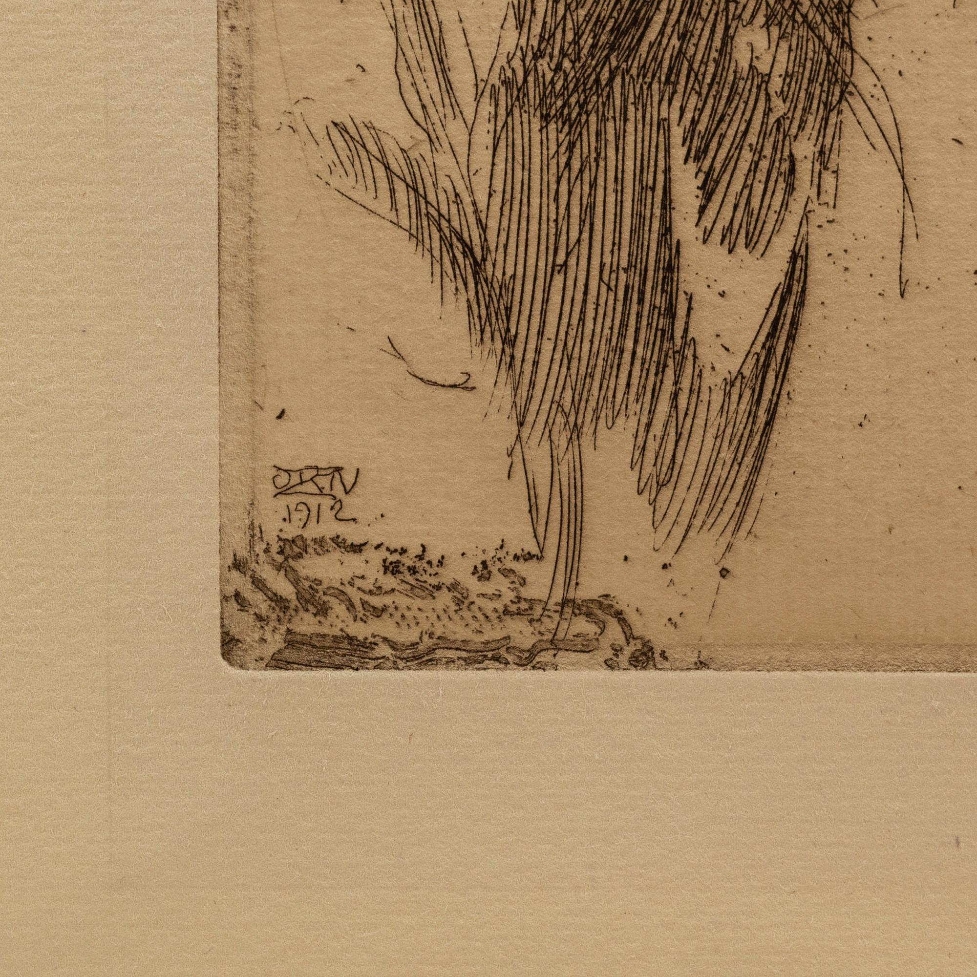 ANDERS ZORN, etching, 1912, III state of III, signed in pencil.