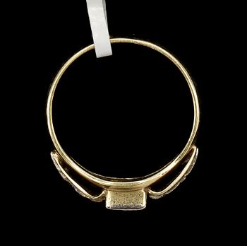 RING, 18k guld med brilliantslipad diamant.
