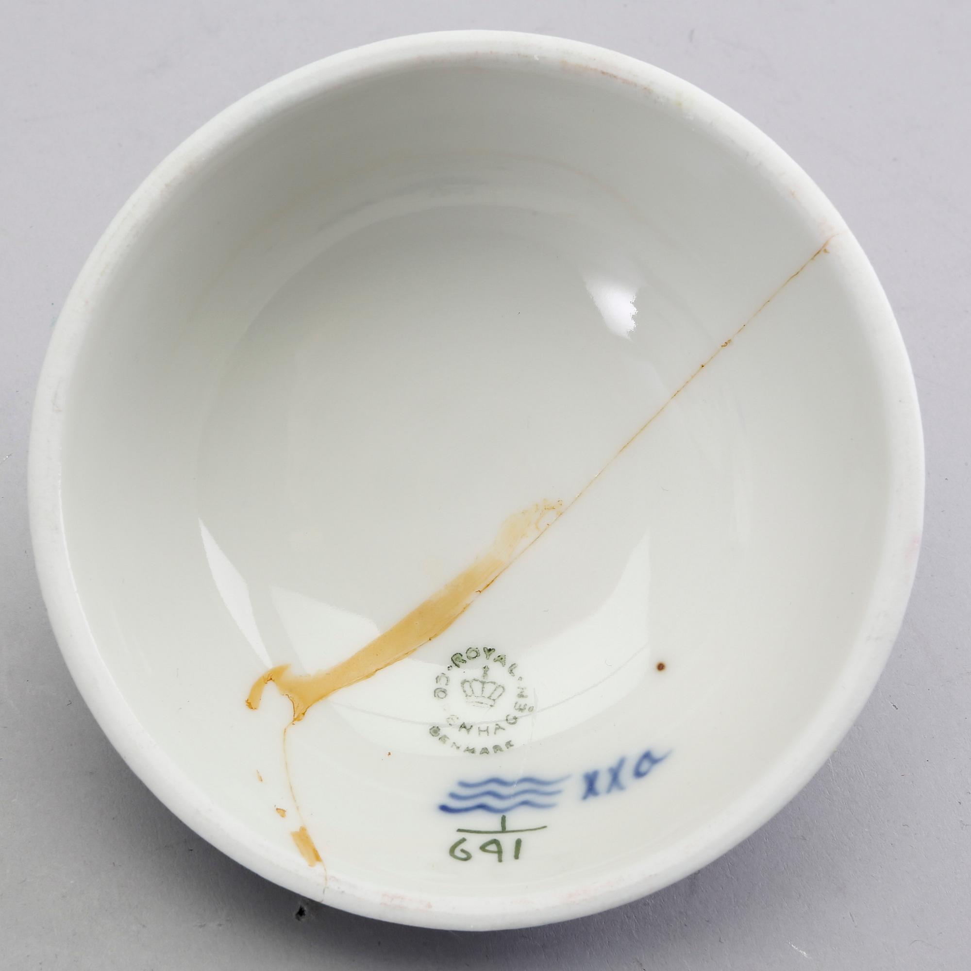 Tableware Blue fluted halvblonde Royal Copenhagen Denmark second half of the 20th century porcelain.