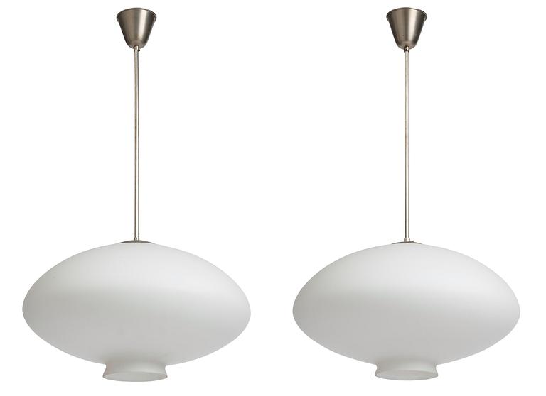 Bertil Brisborg, a pair of ceiling lamps, Nordiska Kompaniet 1940s.