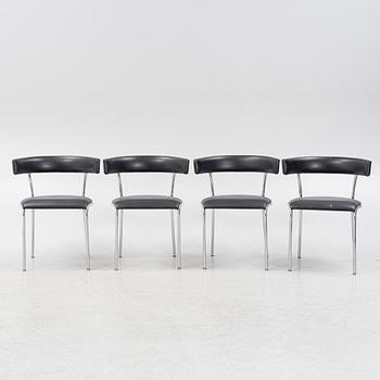 Lindau & Lindekrantz, four 'Royal' chrome chairs Lammhults.