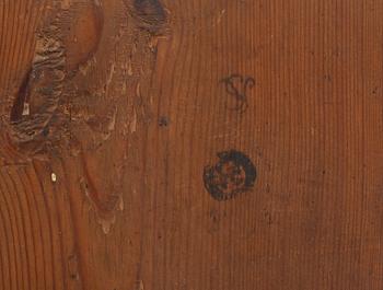 SPEGEL, signerad ACS för Anders Carlsson, otydligt hallstämplad, Norrköping, gustaviansk, 1700-talets slut.