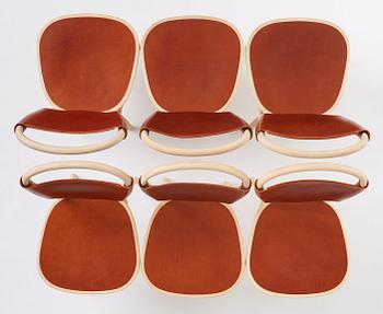 Jonas Bohlin, a set of six 'Vilda 3' chairs from Gemla, Diö, Sweden, 2018.
