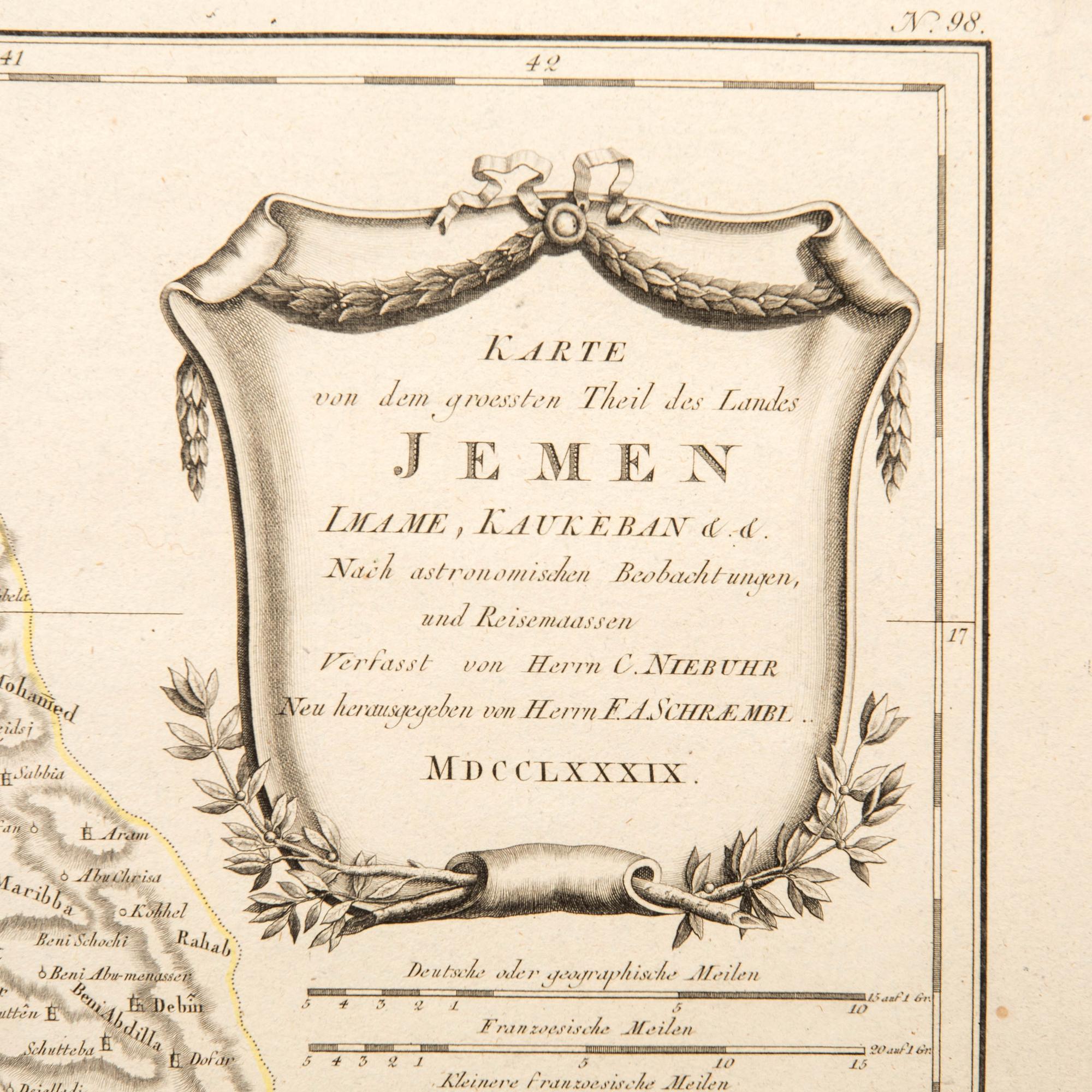 Franz Anton Schraembl, "Karte von des Landes Jemen... 1789".