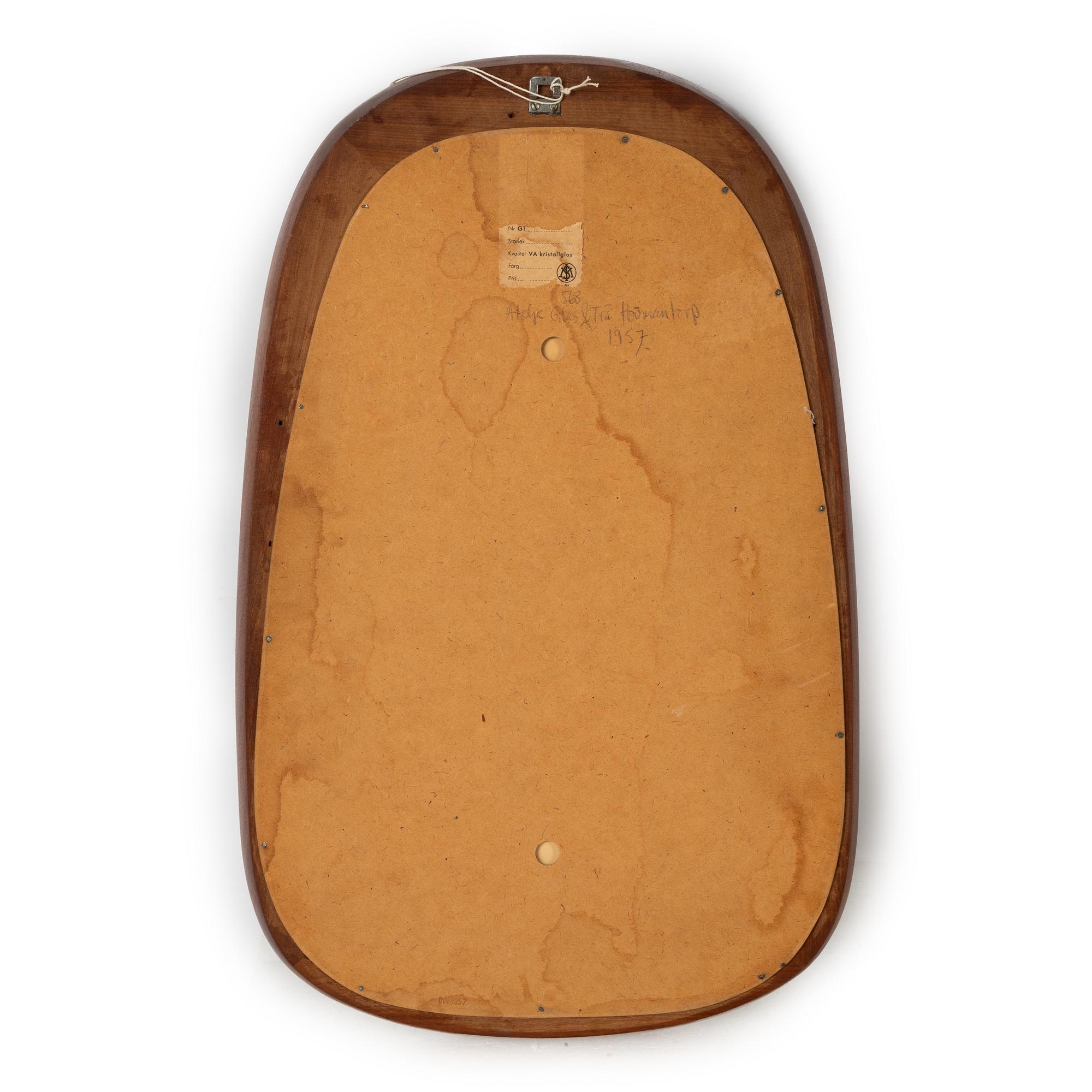 A mirror, Ateljé Glas & Trä, Hovmantorp 1957.