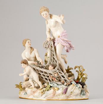 FIGURIN, porslin, Meissen, 1800-talets slut.