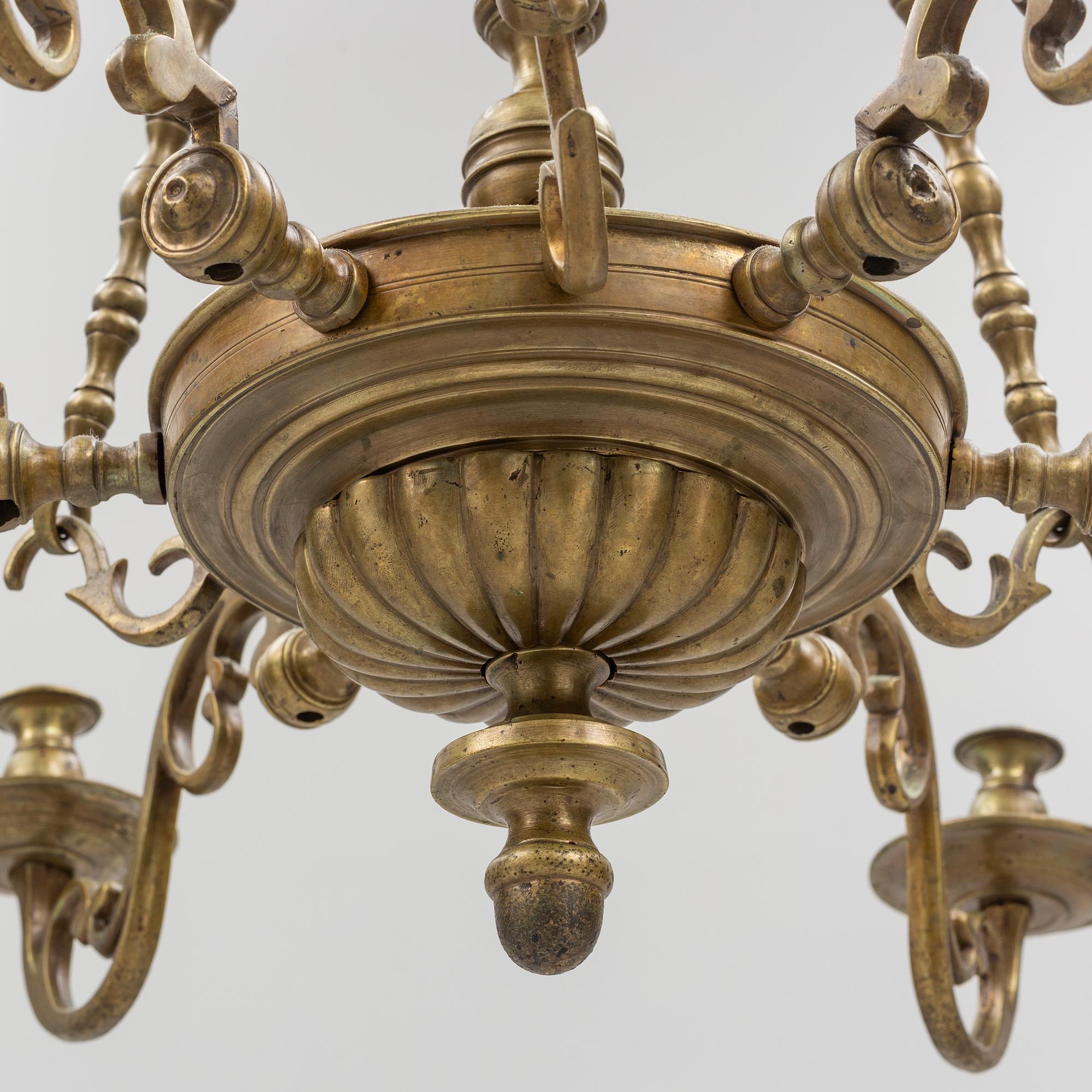 Chandelier, Baroque style, circa 1900.
