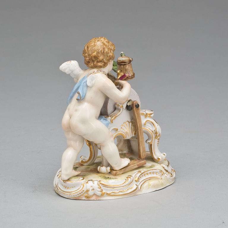 FIGURIN, porslin, Meissen, 1800-talets slut.