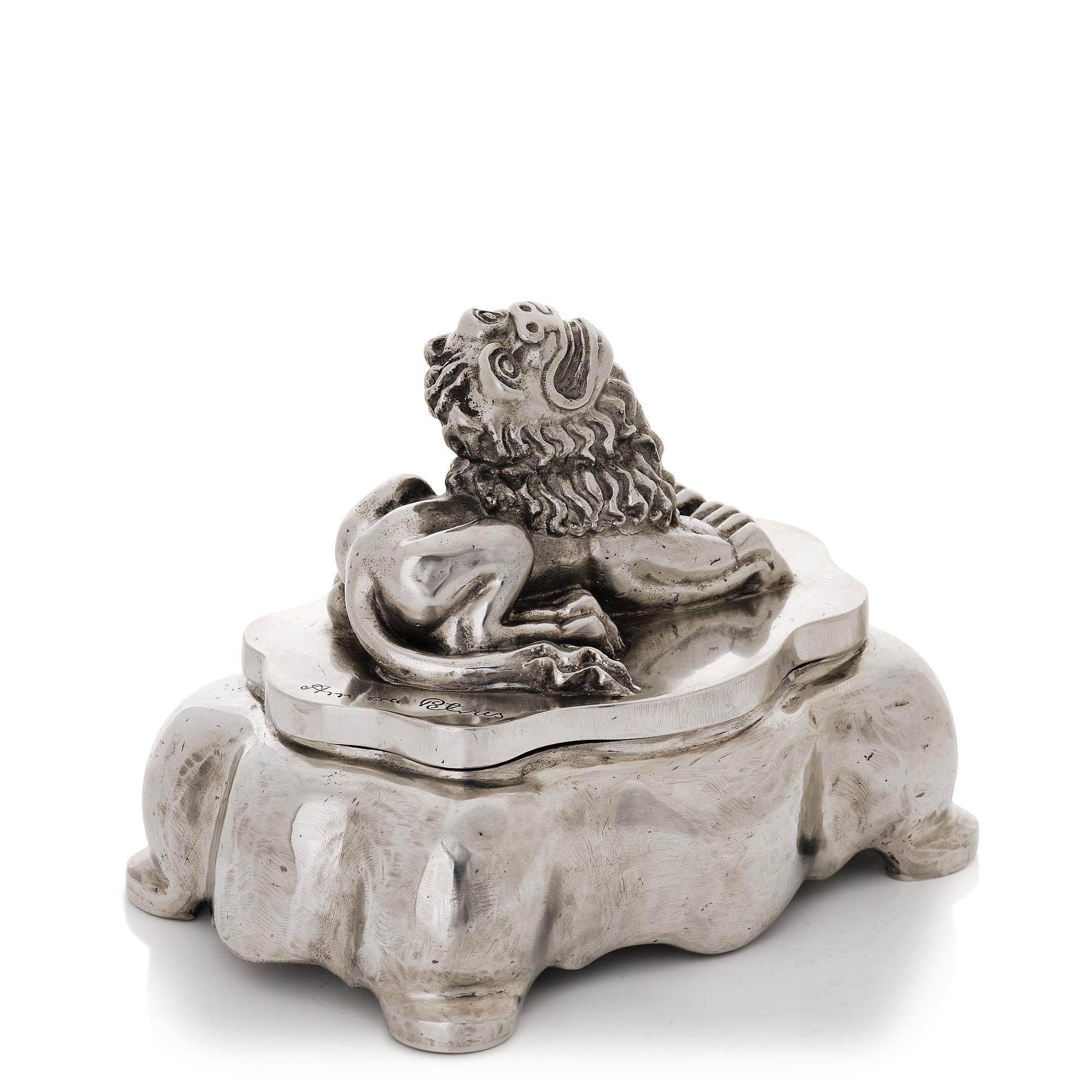 Anna Petrus, a polished pewter inkstand, Herman Bergman, Stockholm 1932.