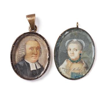 910. "Samuel Linnæus" (1718-1797) & his wife "Anna Helena Osander" (1731–1790) (Carl von Linné's brother and sister-in-law).