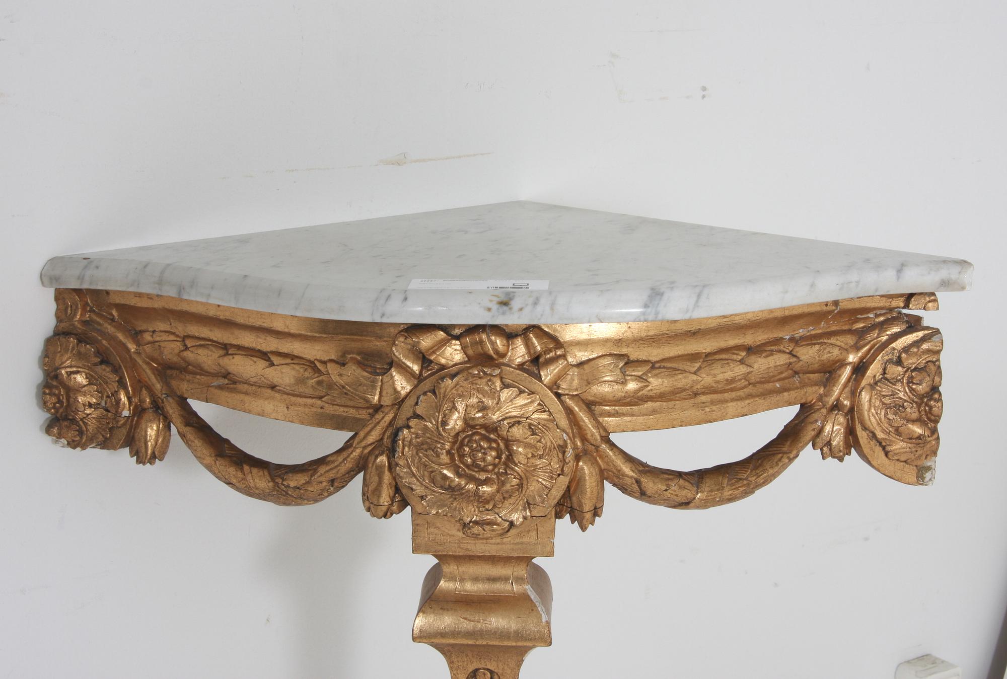 HÖRNKONSOLBORD, Louis XVI-stil, 1800-tal.