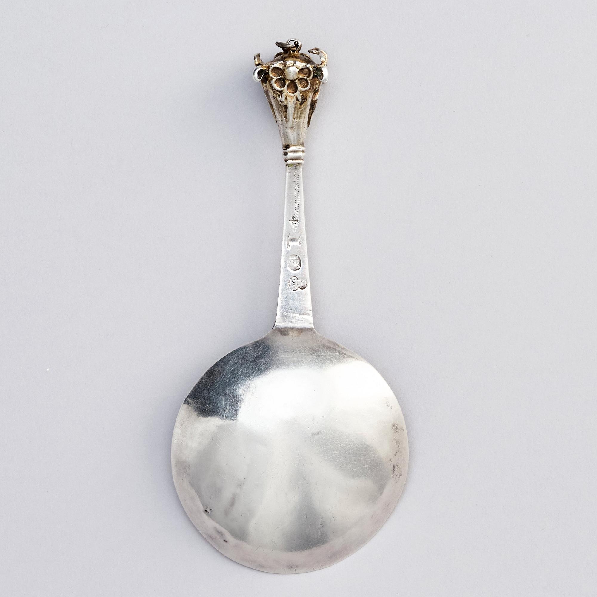 A Swedish parcel-gilt silver spoon, marks of Casimir Friedrich Meidt, Karlskrona 1712-1723 (1744)).