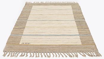 Märta Måås-Fjetterström, matta, "T.matta, vita släta", rölakan, ca 203 x 102 cm, signerad MMF.
