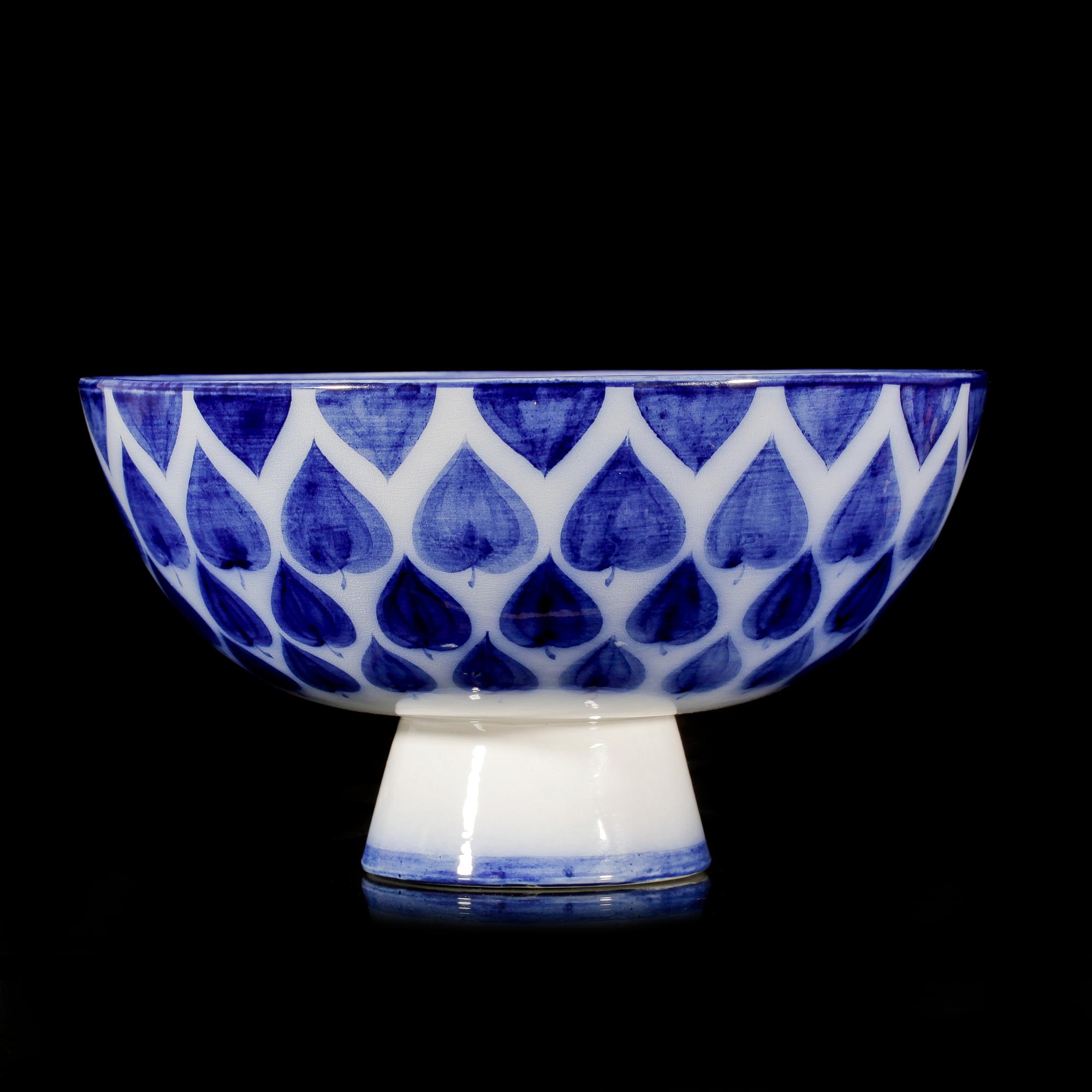 SKÅL PÅ FOT, flintgods, "Gripsholms", Arthur Percy, Gefle.