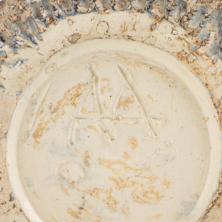 Astrid Anderberg, a stoneware sculpture/candle holder, Sweden, signed.