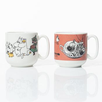 Arabia, seven Moomin mugs, Finland.