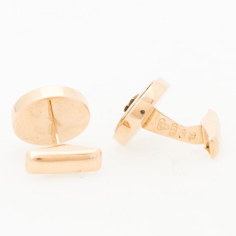 A PAIR OF CUFFLINKS, 14K gold. Helsinki 1976.