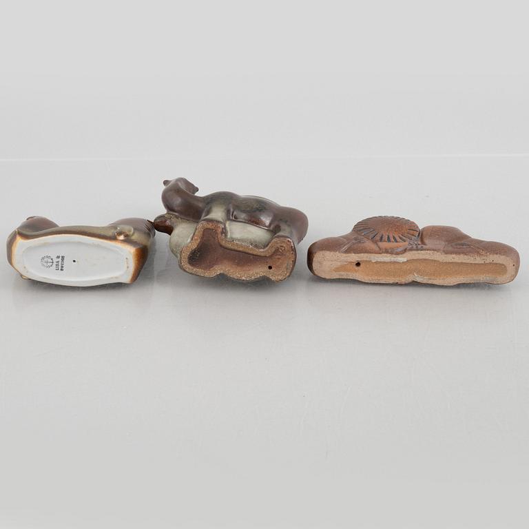 Lisa Larson, a set of six stoneware figurines from the series 'Noaks ark' Gustavsberg.