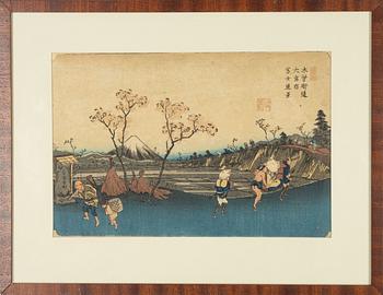 Keisai Eisen, after, woodblock print.