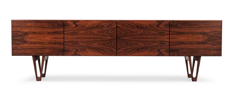 An Ib Kofod Larsen palisander sideboard, Säffle, Sweden, 1960's.