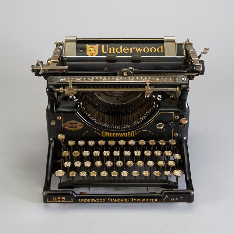 An Underwood typewriter, USA, early 20th Century.