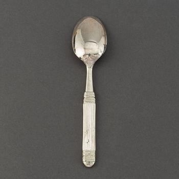 Jens Quistgaard, bestickservis "Champagne", 78 delar, sterling silver, A. Dragsted, Köpenhamn, 1950-tal.