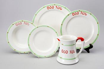Tableware 24 dlr "Merry Christmas" Rörstrand second half of the 20th century porcelain.