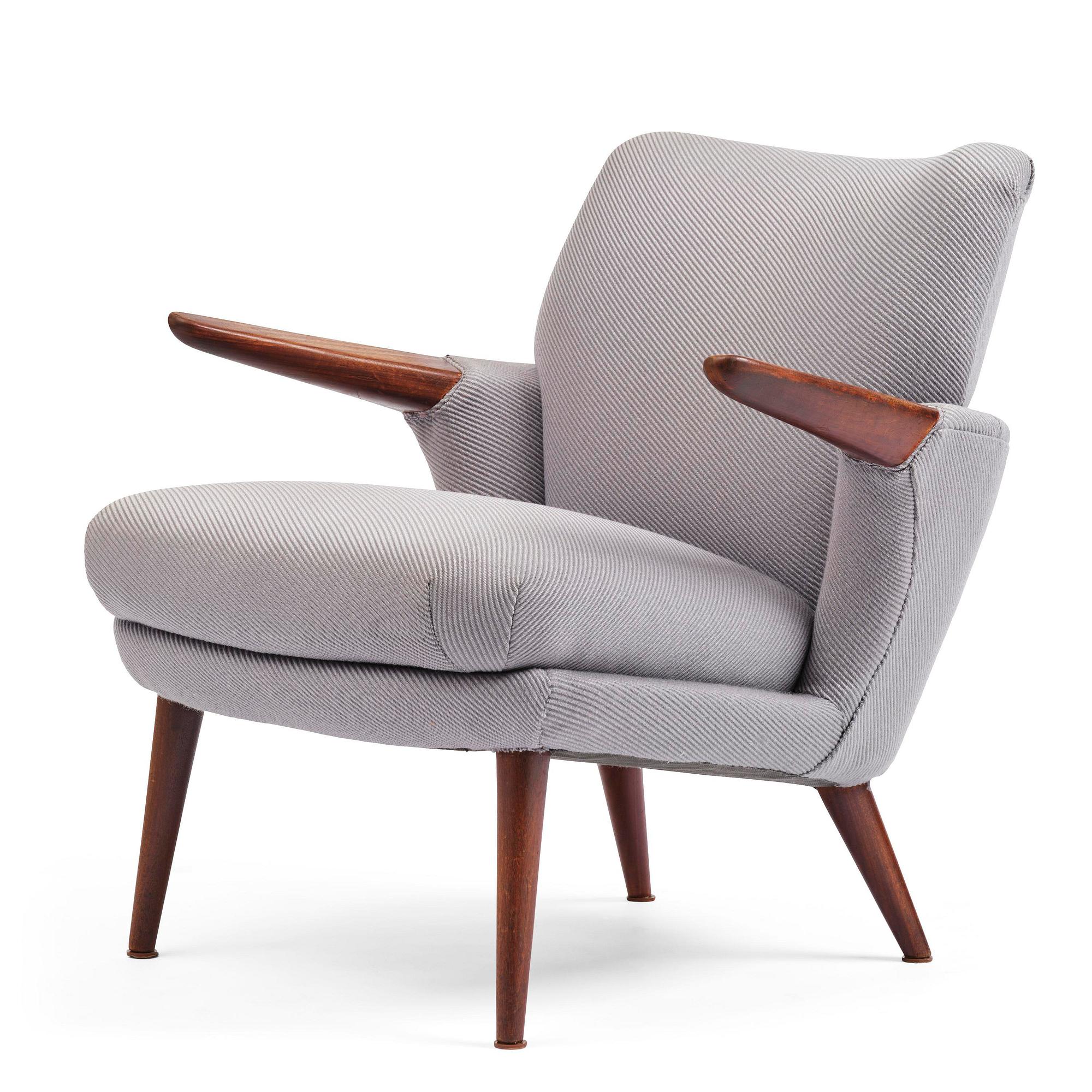 Ib Kofod-Larsen, a rare armchair model 423, Christensen & Larsen, Denmark, 1950s.
