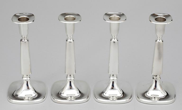 LJUSSTAKAR, 4 st, silver, Tore Eldh, Göteborg, 1983, -86.