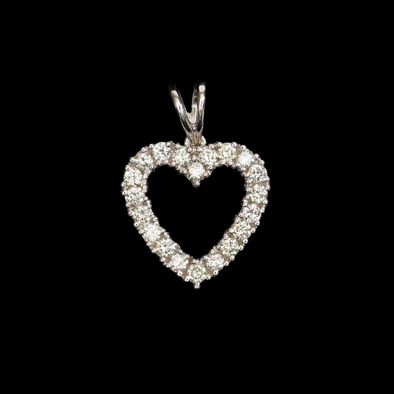 PENDANT, 20 brilliant cut diamonds, tot. app. 0.80 cts.