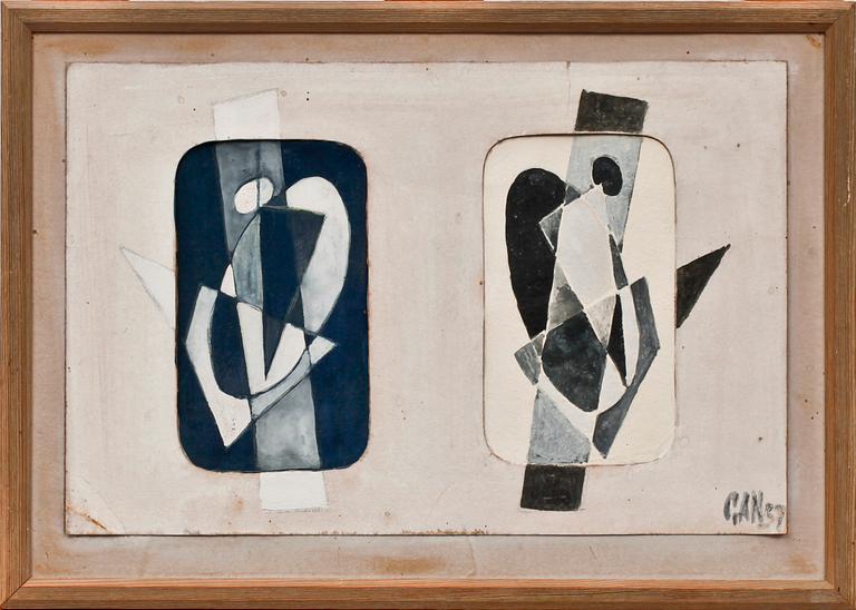 GÖSTA ADRIAN-NILSSON, GAN, gouache, sign o dat -37.