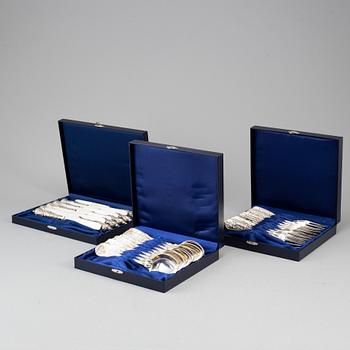 30 psc silver cutlery, Mayerhofer & Klinkosch, Vienna 1858.