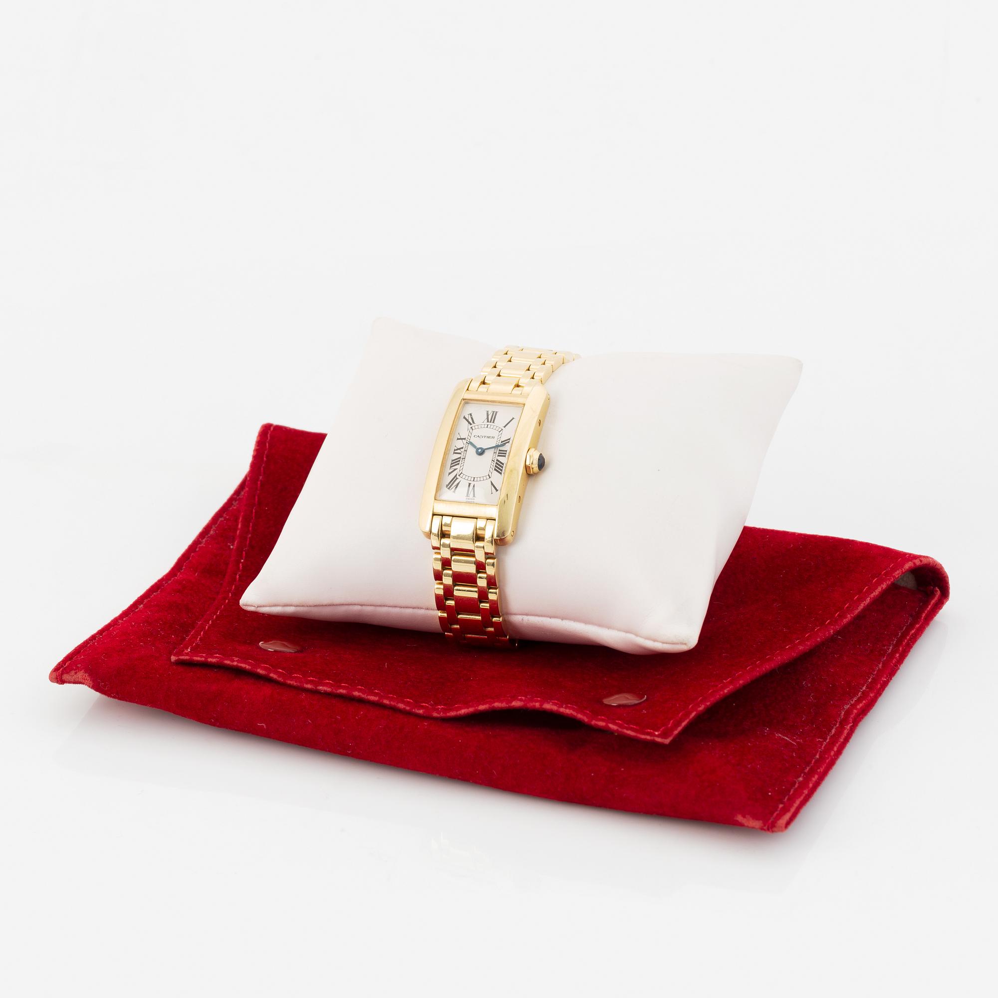 Cartier, Tank Americaine, wristwatch, 19 x 28 (34,5) mm.