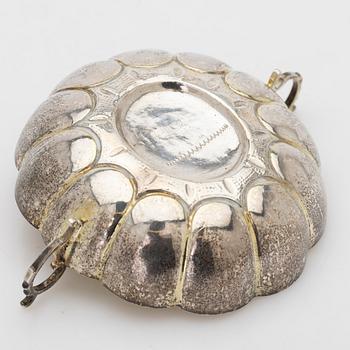 Silver spirit bowl, Germany, 19th century.