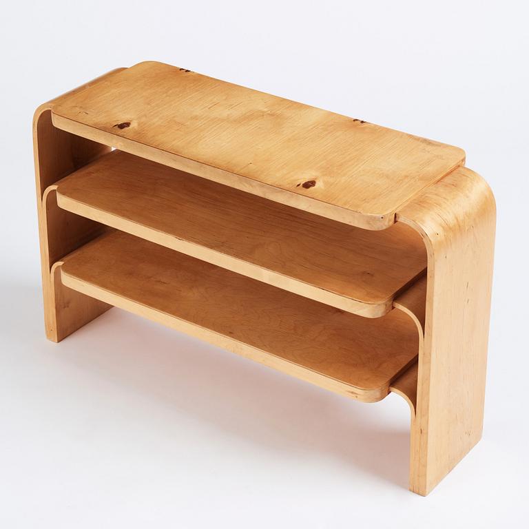 Alvar Aalto, a birch shelf, Svenska Artek, Hedemora Sweden 1945-56, model 111.