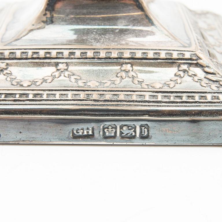 Candelsticks, a pair, silver, probably Sheffield, England, early 20th century.
