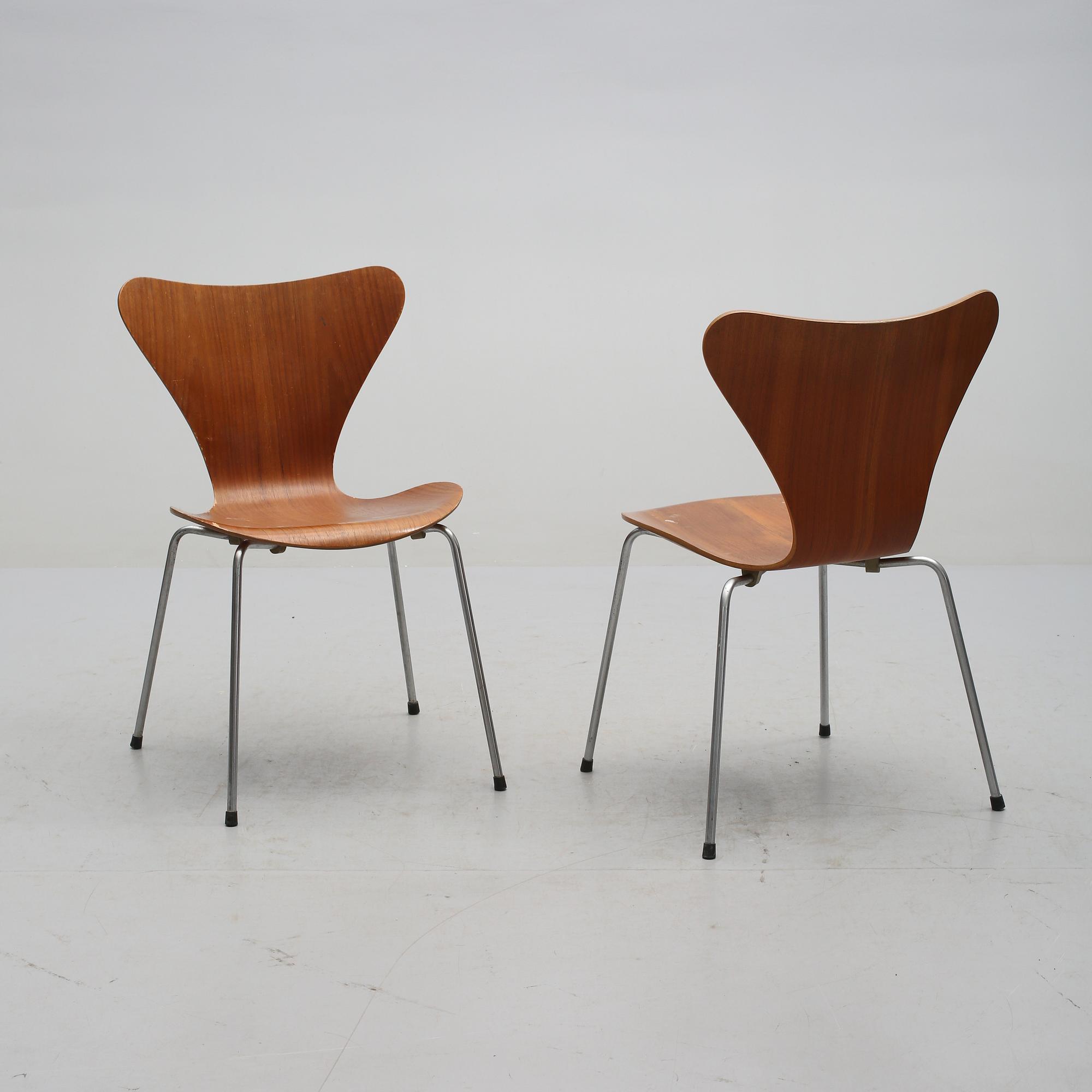 STOLAR, 4 st, Arne Jacobsen, 1900-talets andra hälft.