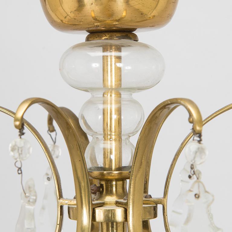 Paavo Tynell, kattokruunu/kristallikruunu, malli 1465/6, Taito 1900-luvun puoliväli.