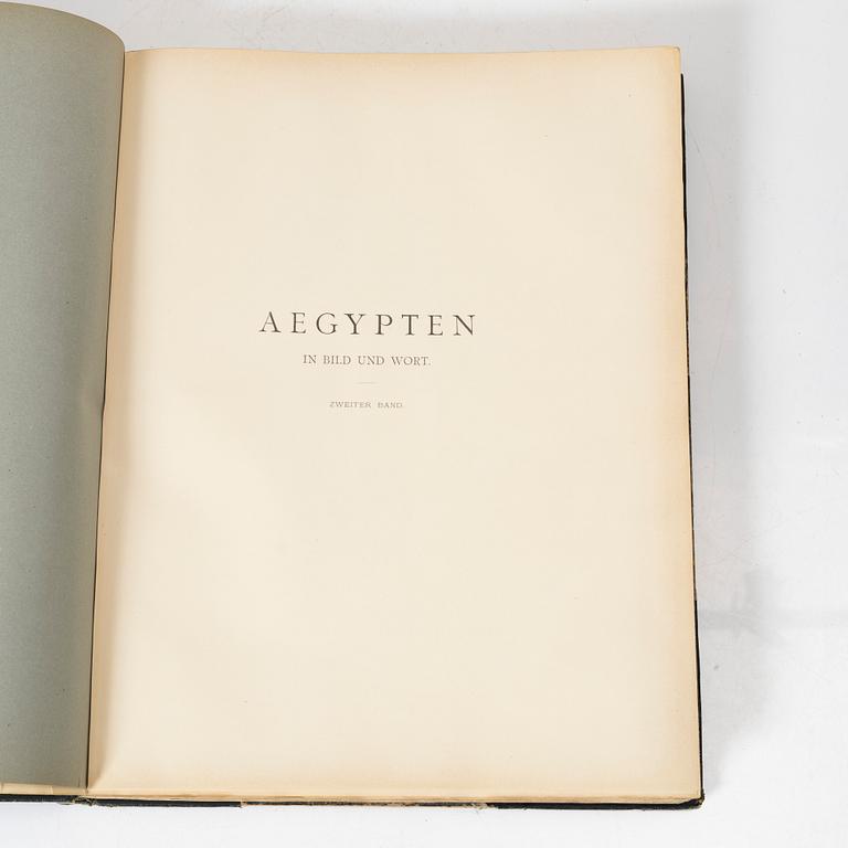 Georg Ebers, books on Egypt, two volumes, Stuttgart & Leipzig, Germany, 1879-80.