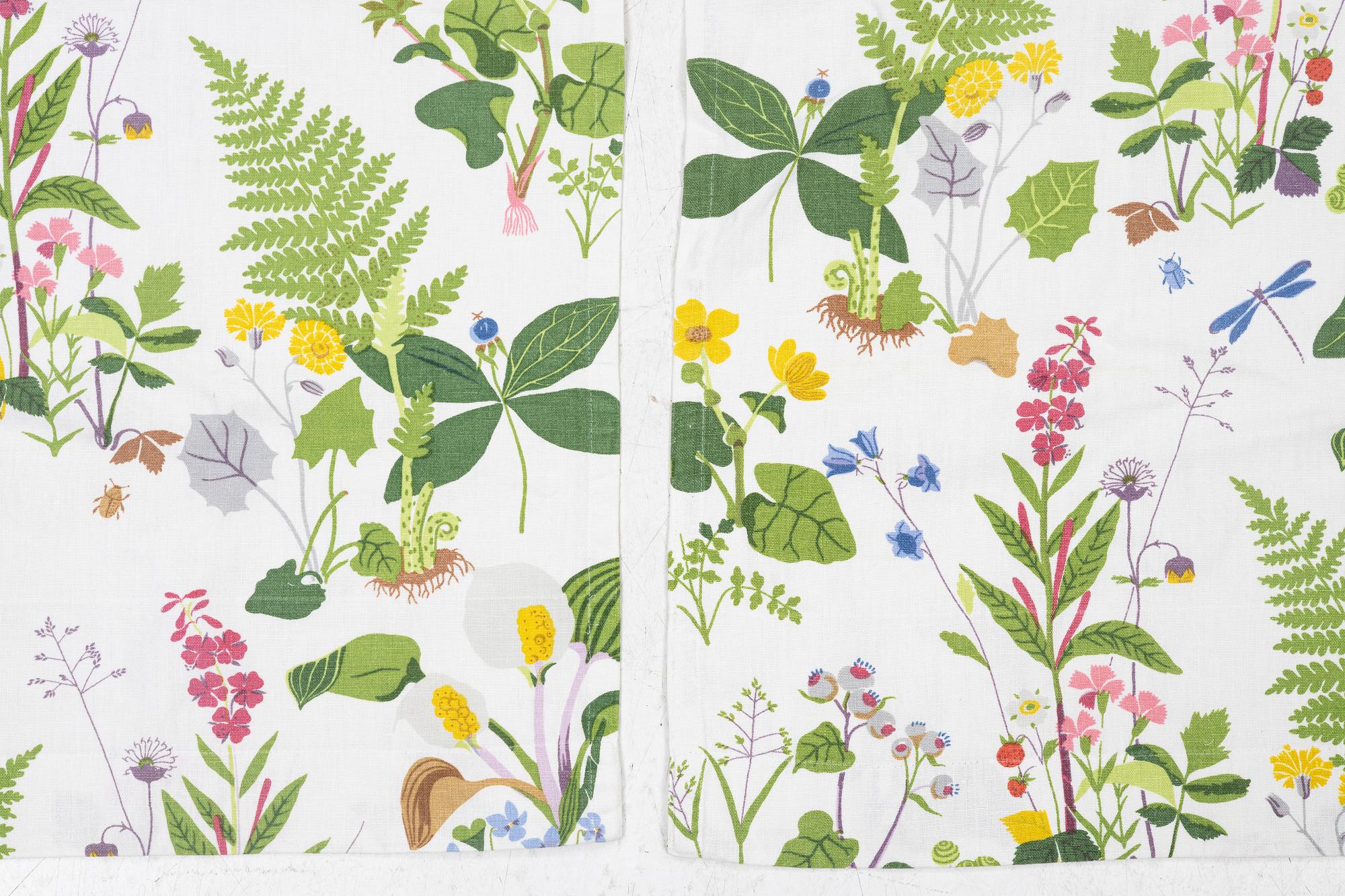 Gocken Jobs, three pairs of curtains, 'Trollslända', Nordiska Kompaniets textilkammare.