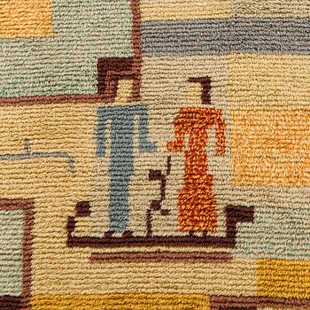 A finnish long pile rya rug, circa 135 x 100 cm.