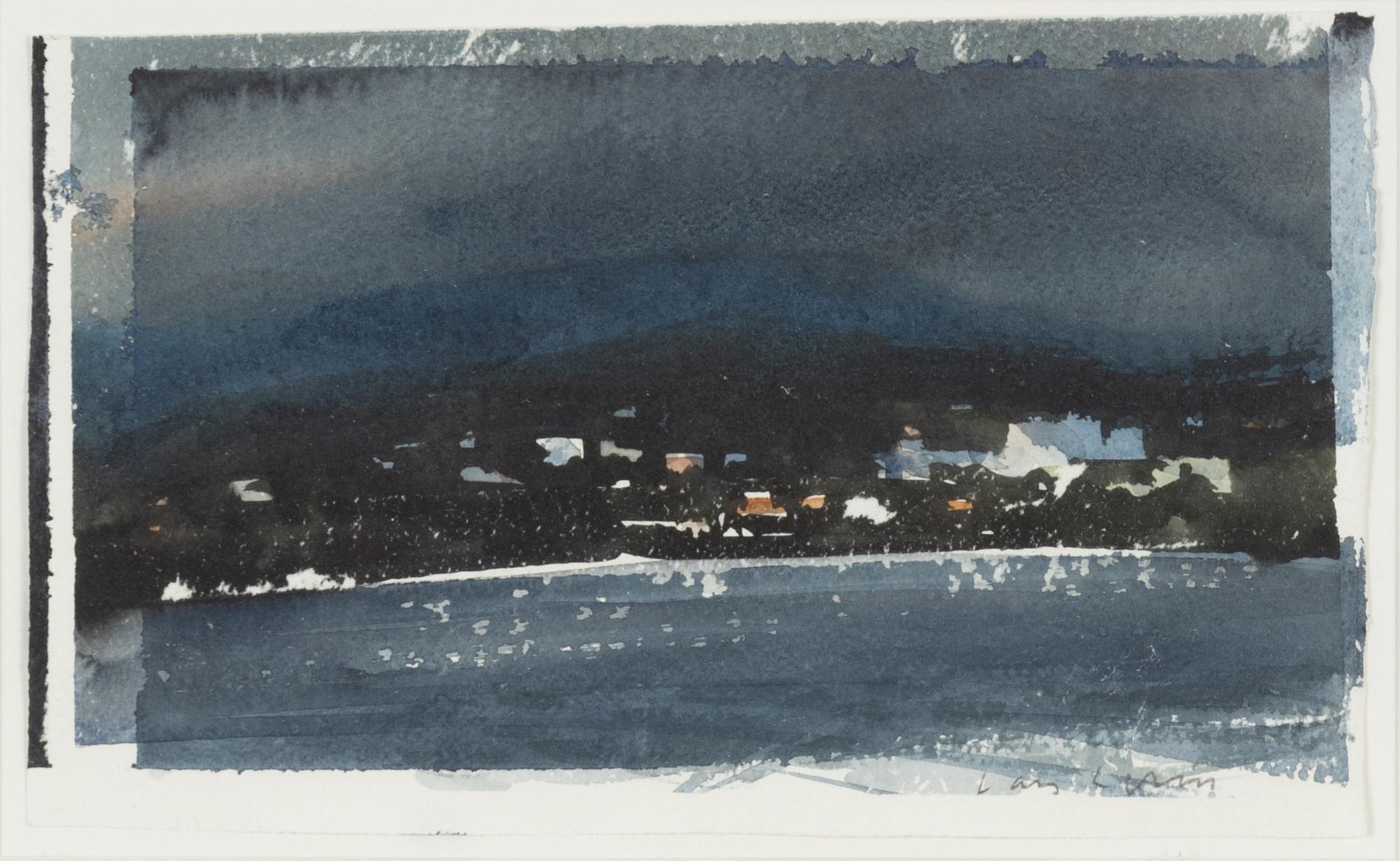 Lars Lerin, akvarell, signerad.