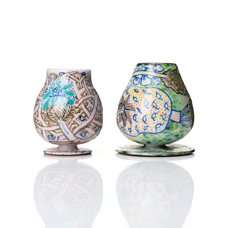 Oiva Toikka, & Kennet Williamson, a glazed ceramic tray with two cups, 1998.