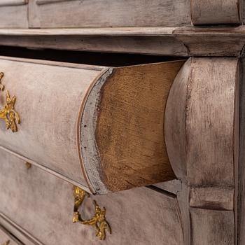 A painted Rococo style cabinet, early 20th Century.